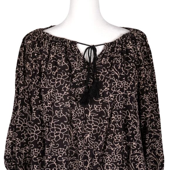 Ralph Lauren Denim Supply RL Boho Floral Peasant Style Blouse MEDIUM Oversized - Picture 2 of 6